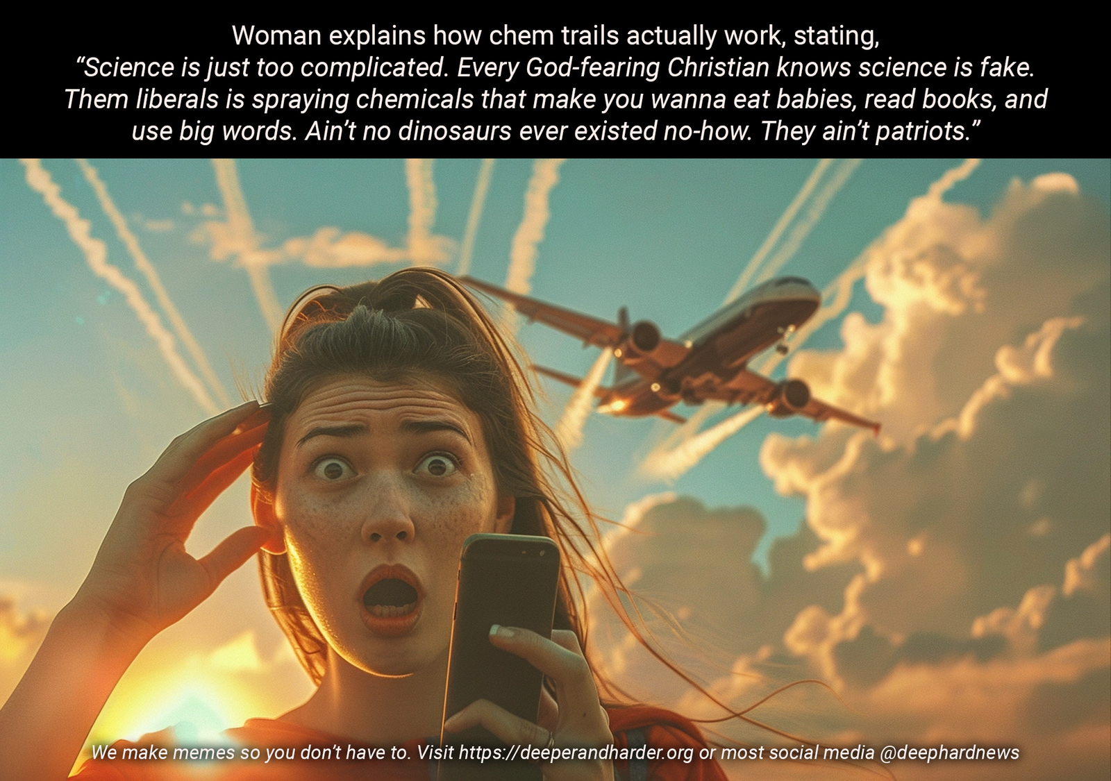 woman loves her chem trails